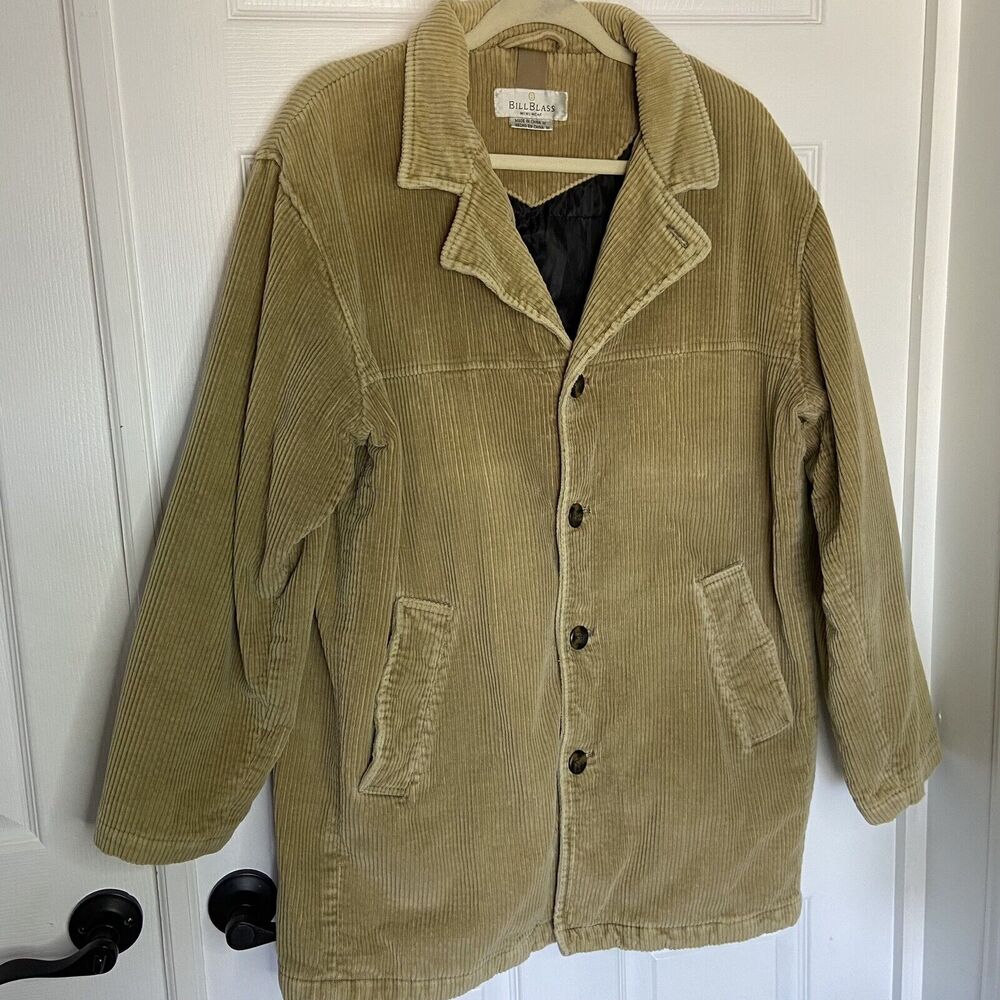 Vintage Bill Blass Jacket Coat Corduroy Men’s Medium Retro Grunge 90s Med - Picture 4 of 8